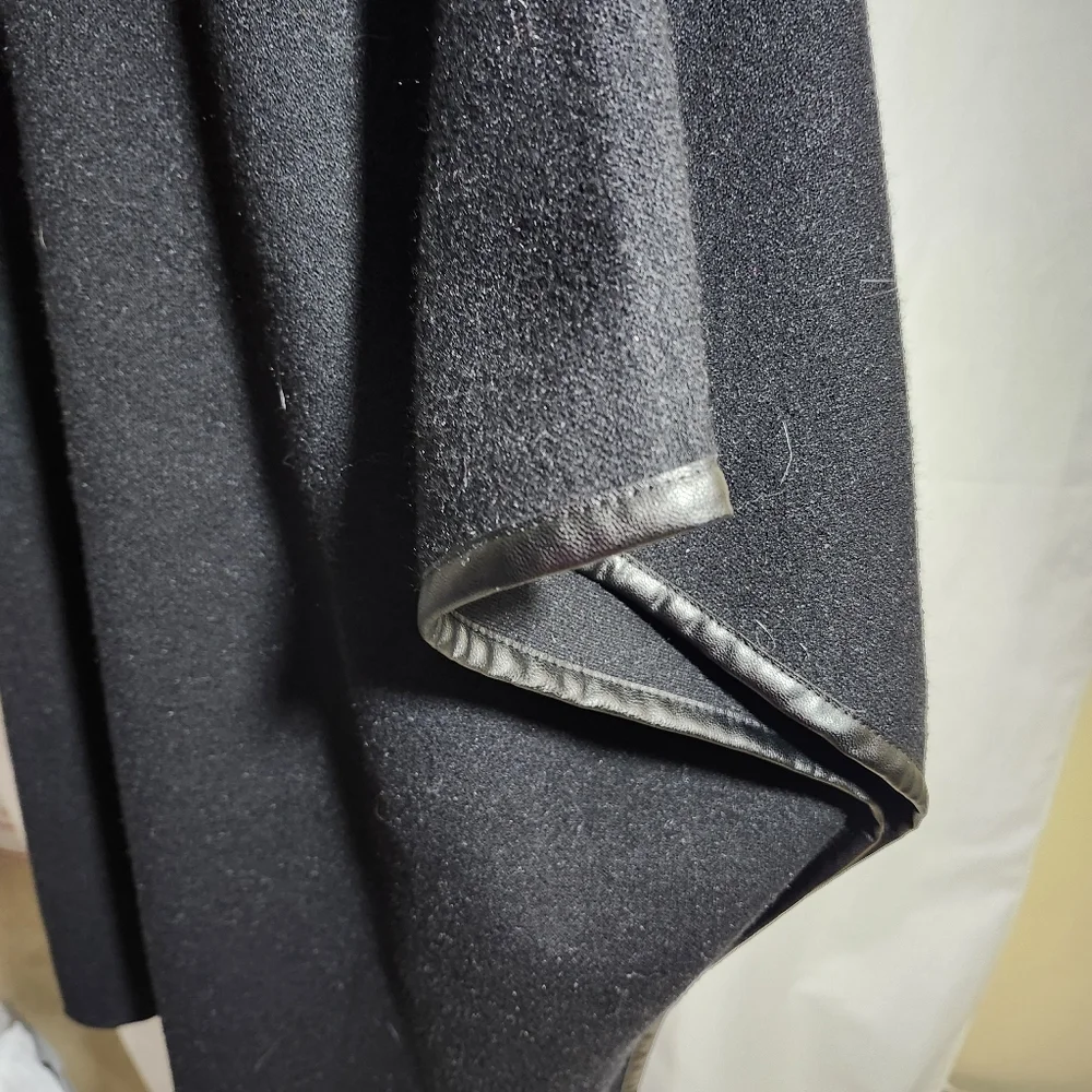 Chico's Embellished Black Zipper Sweater Ruana L/XL